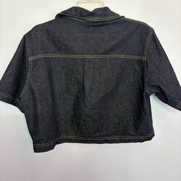 Aaron & Amber Denim Top, Cropped, EUC, Size L - Picture 8 of 8
